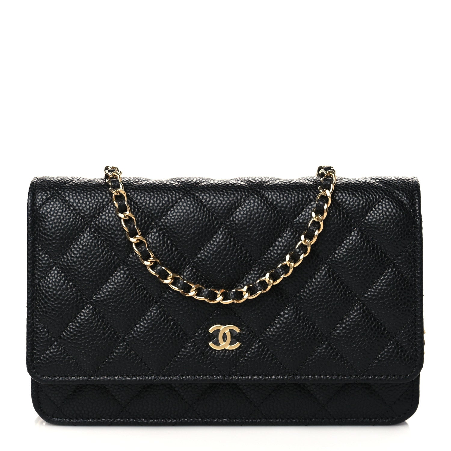 Chanel Caviar Quilted Wallet On Chain WOC Black 1 of 12