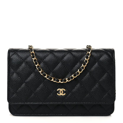 Chanel Caviar Quilted Wallet On Chain WOC Black 1 of 12