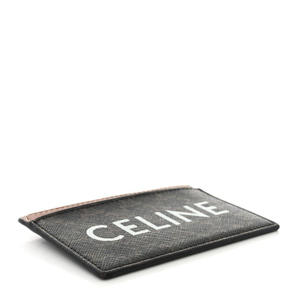 Celine Triomphe Canvas Card Holder Tan 5 of 11