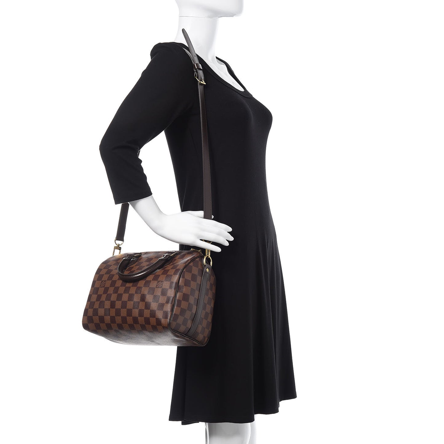 Damier Ebene Speedy Bandouliere 25