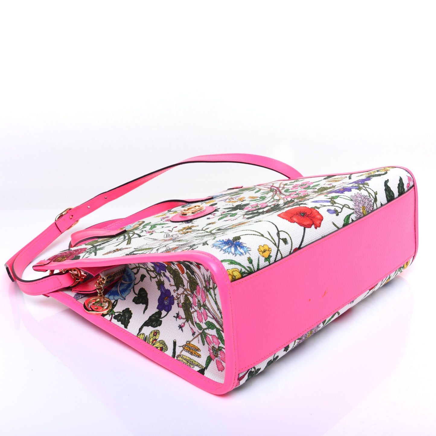 Canvas Medium Flora Tote Fuchsia
