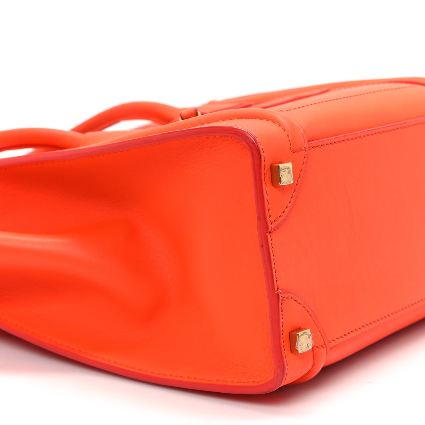 Smooth Calfskin Micro Luggage Bright Orange