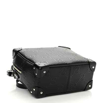 Gucci Calfskin GG Tennis Embossed Square Messenger Bag Black 4 of 8