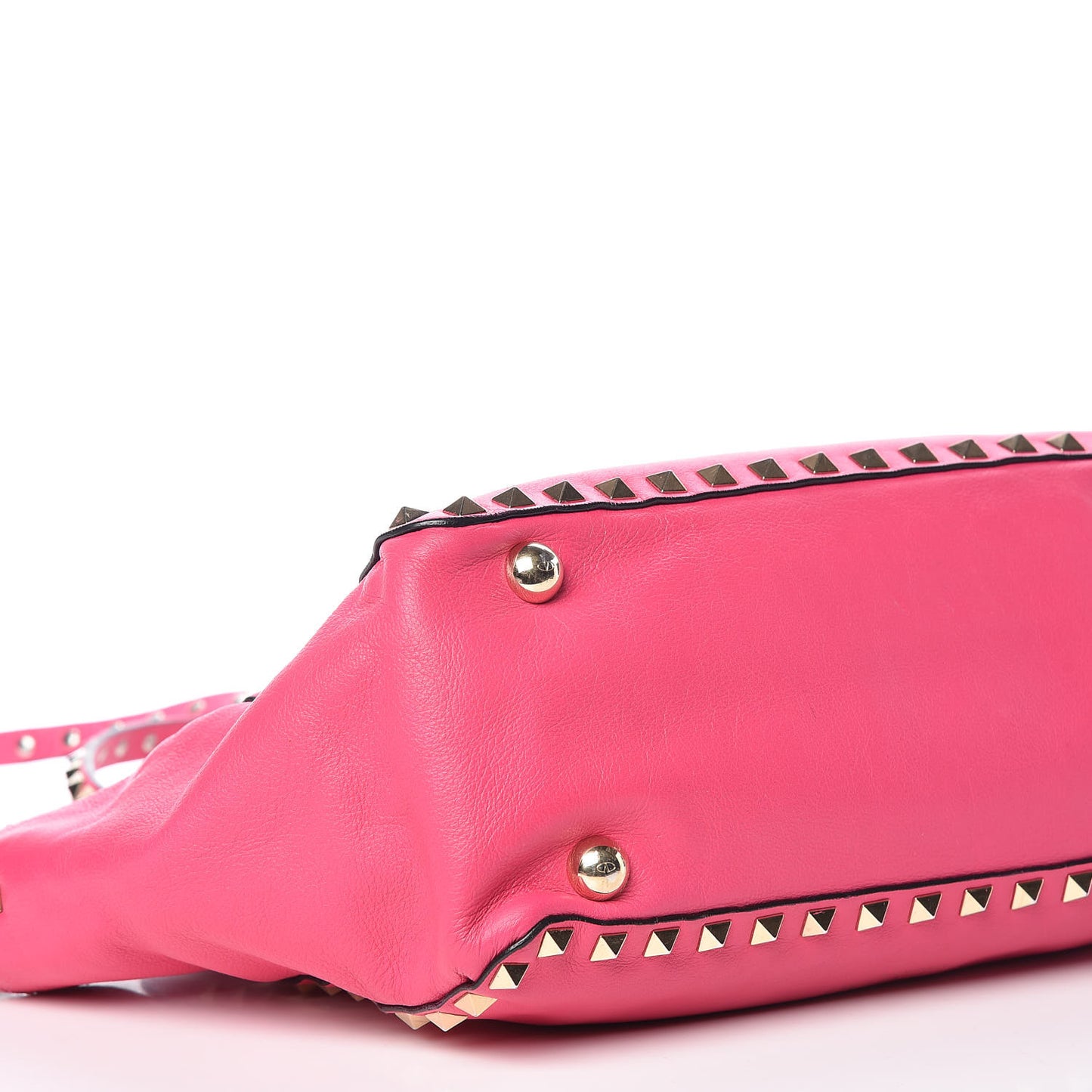 Vitello Small Rockstud Tote Pop Fuxia