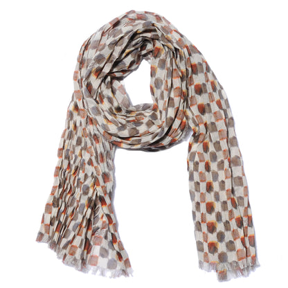 Louis Vuitton Cotton Painted Damier Etole Stole Scarf Marron 1 of 5