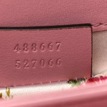 Gucci Calfskin Bamboo Crystal Mini Thiara Top Handle Bag Carmine Rose Gold 7 of 10