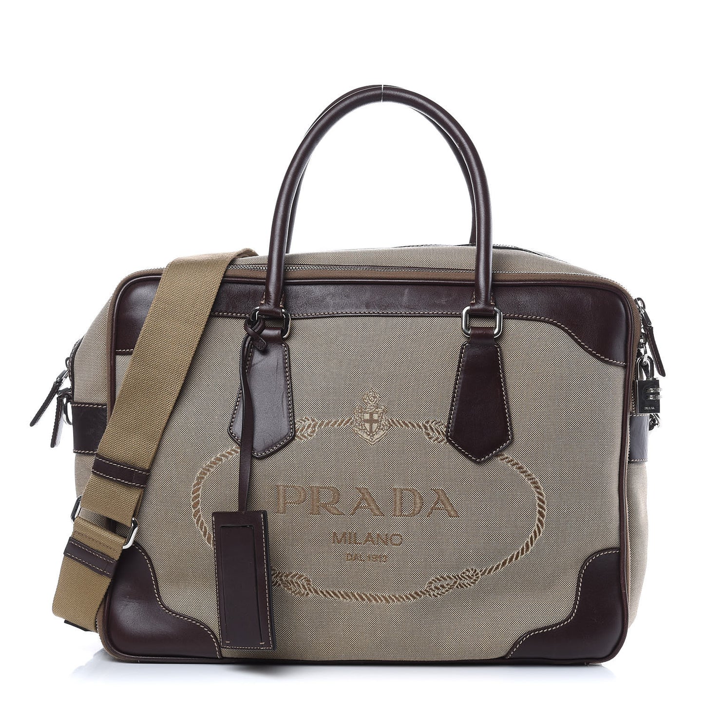 Jacquard Logo Bauletto Corda Moro