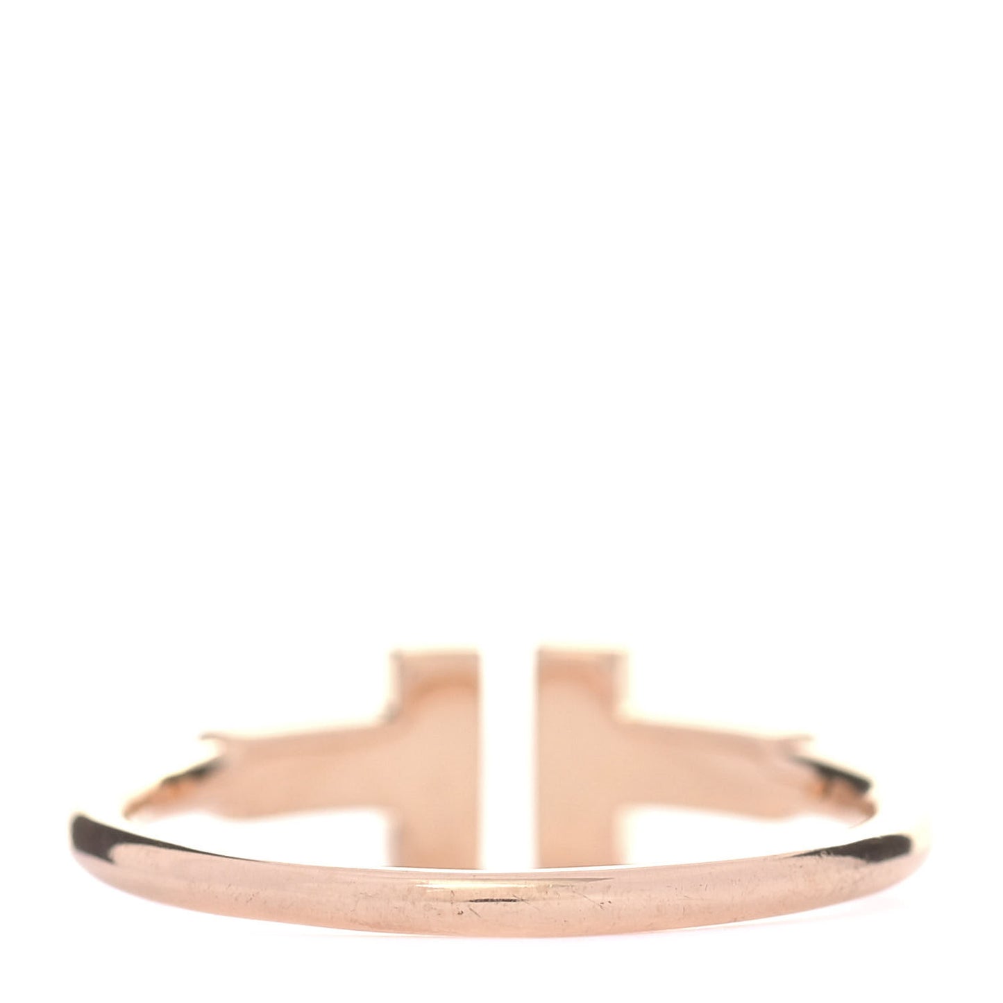 18K Rose Gold Diamond T Wire Ring 54 6.75