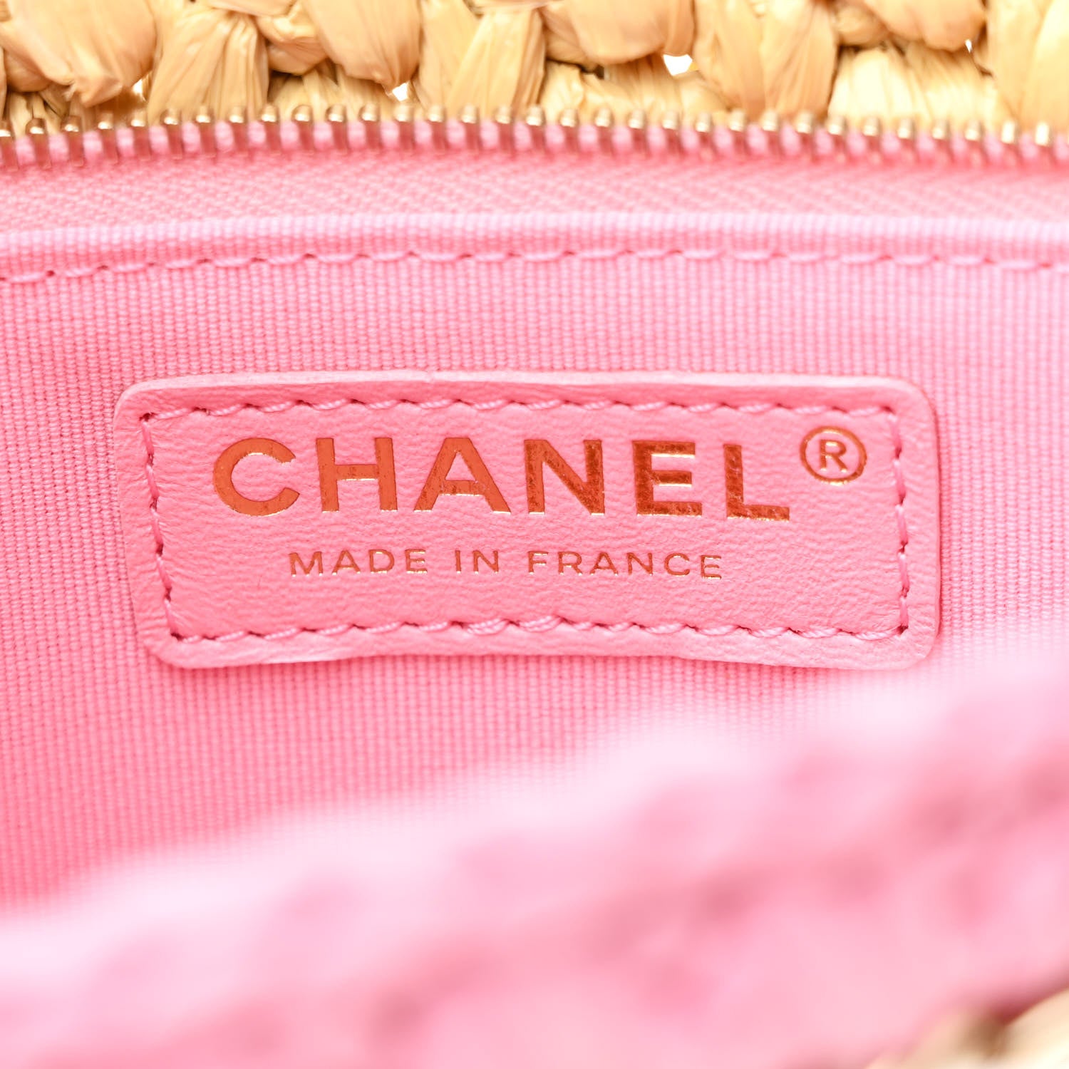 Chanel Raffia Chain Venice Beach Flap Bag Beige Pink 7 of 13