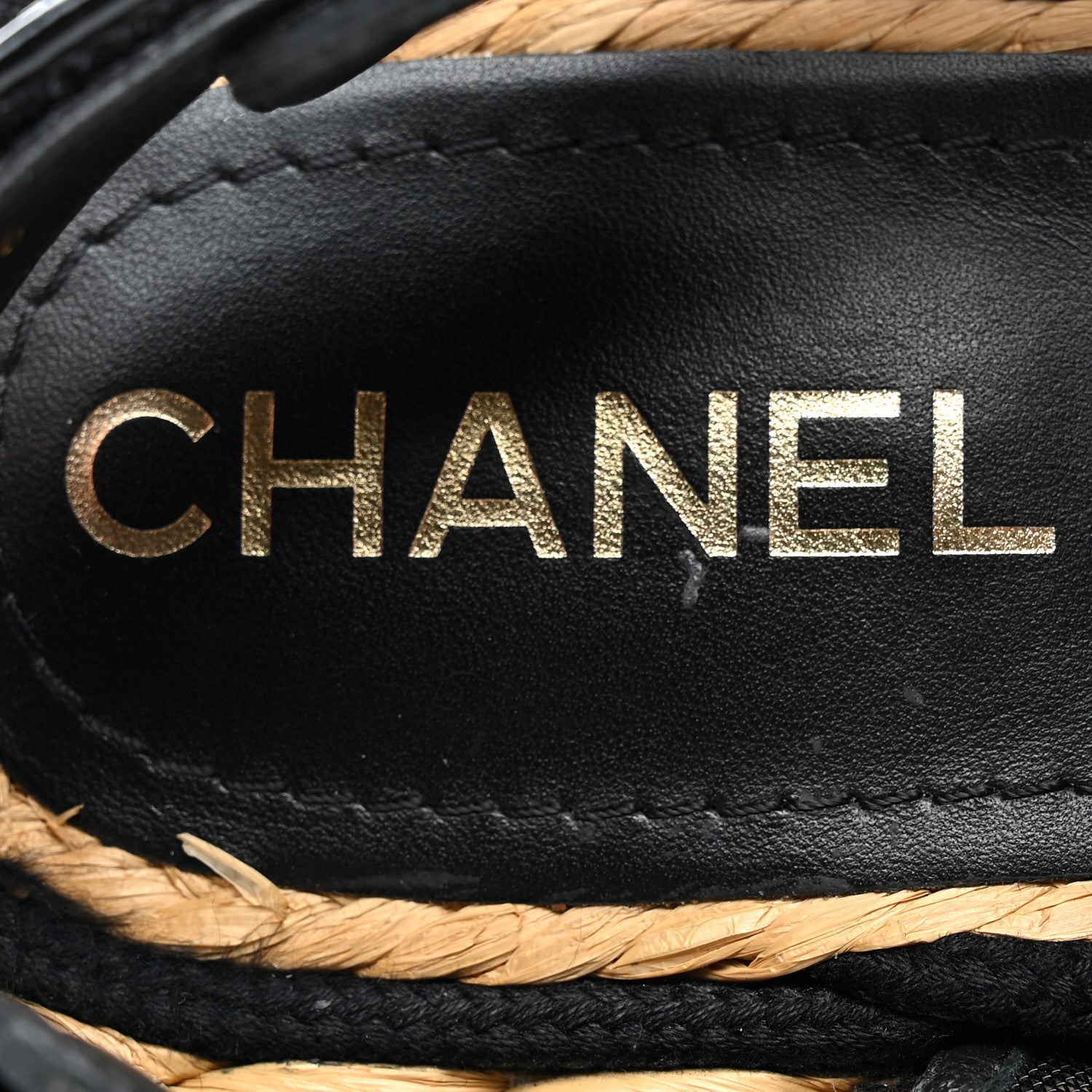 Chanel Mesh Patent Calfskin Velcro Dad Sandals 36 Black 8 of 16