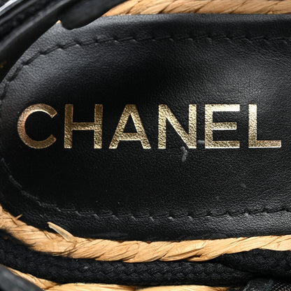Chanel Mesh Patent Calfskin Velcro Dad Sandals 36 Black 8 of 16