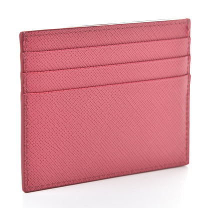 Prada Saffiano Shine Monochrome Card Holder Peonia 3 of 8