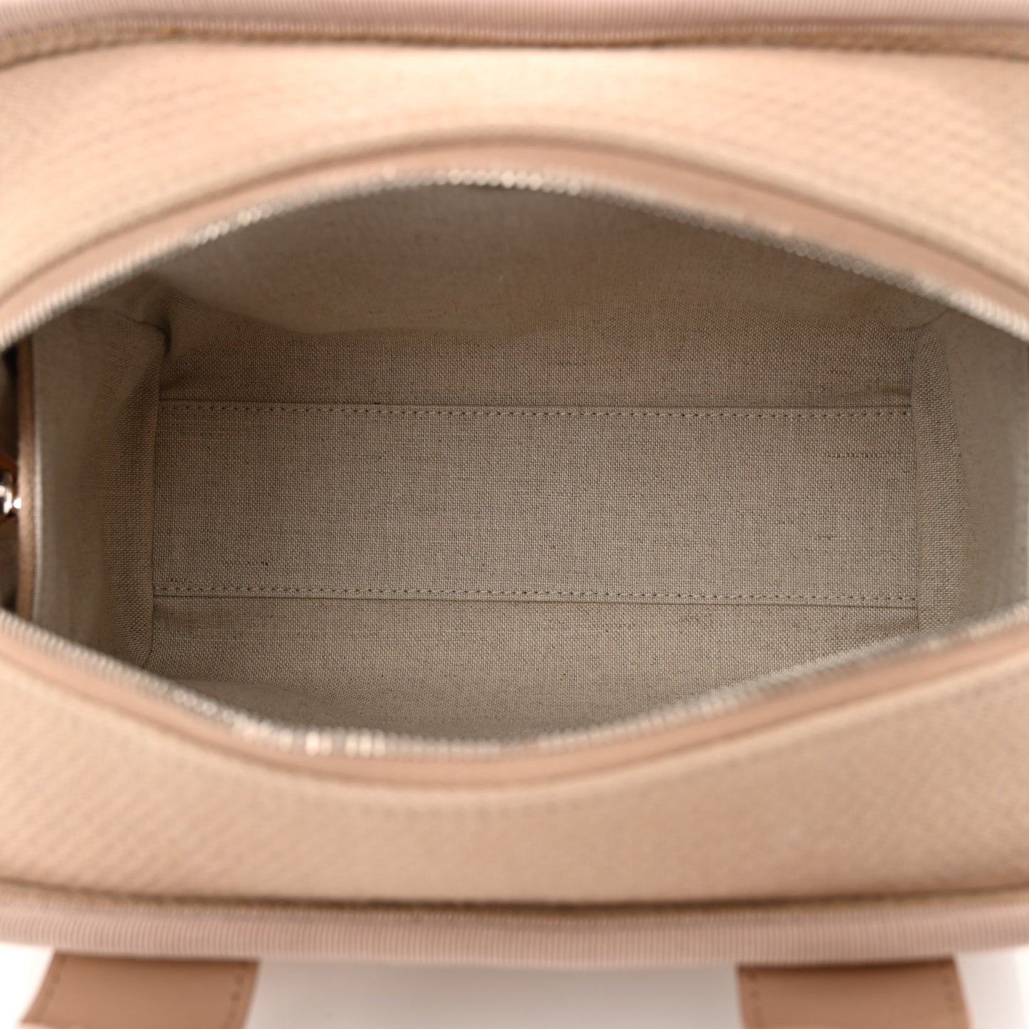 Canvas Deauville Small Bowling Bag Beige