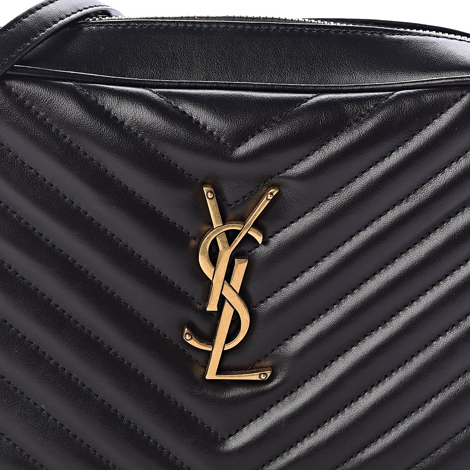 Saint Laurent Calfskin Matelasse Monogram Lou Camera Bag Black 10 of 10
