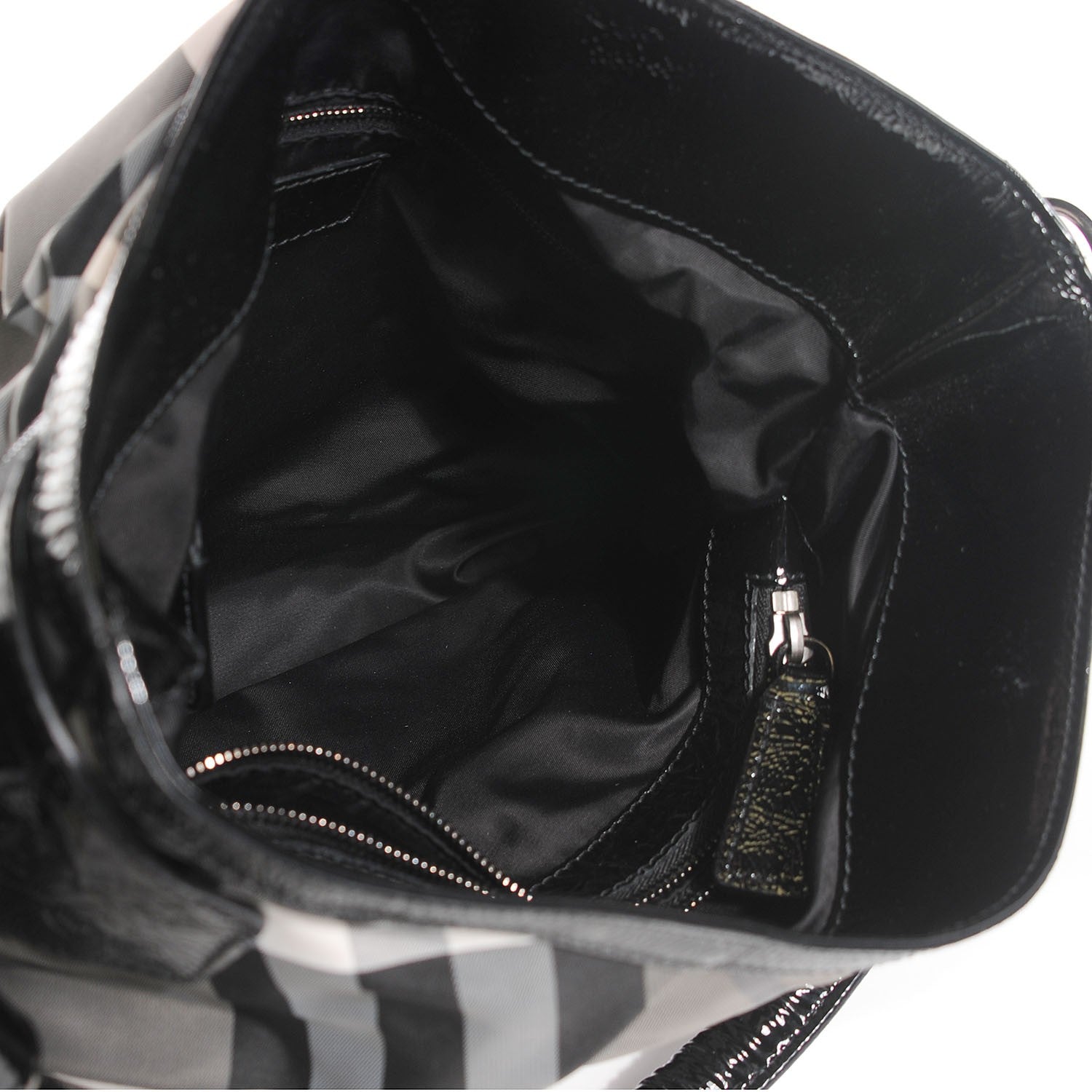Burberry Nylon Beat Check Hobo Black 5 of 10