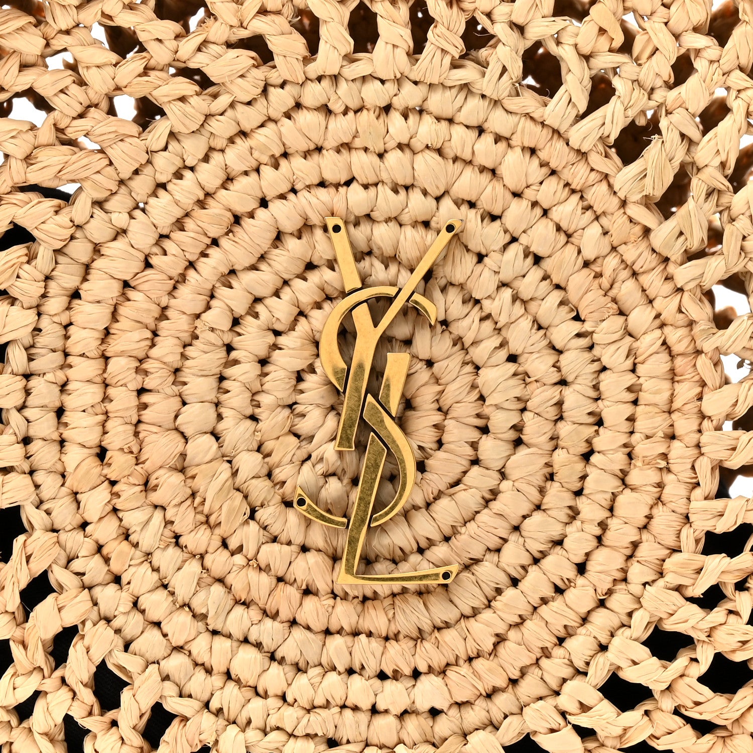 Saint Laurent Raffia Sac Round Naturel 7 of 9