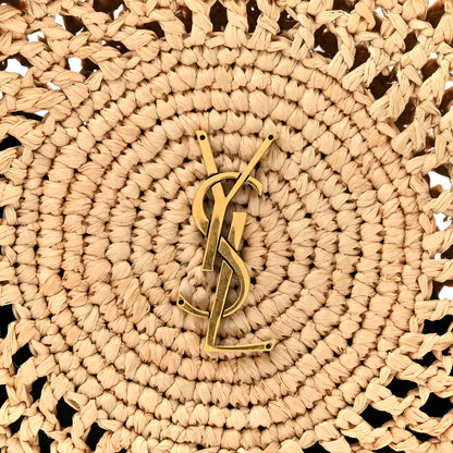 Saint Laurent Raffia Sac Round Naturel 7 of 9
