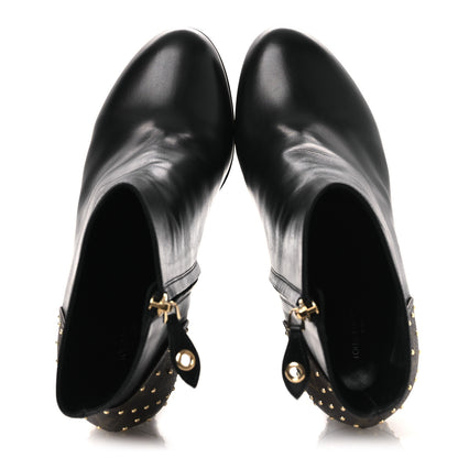 Louis Vuitton Soft Calfskin Monogram Afterglow Platform Ankle Boots 38.5 Black 2 of 12