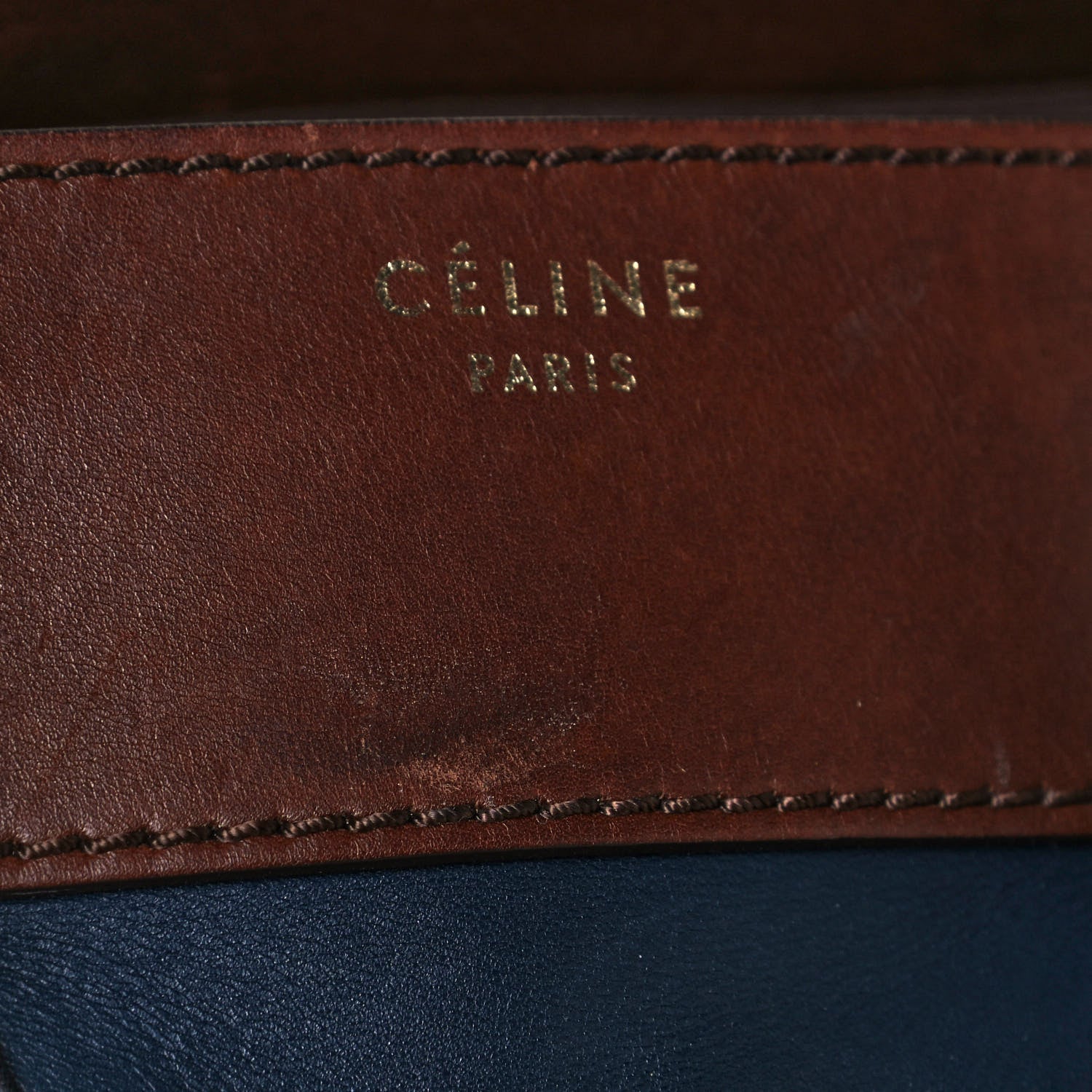Celine Smooth Calfskin Mini Tri-Color Luggage Navy 13 of 16