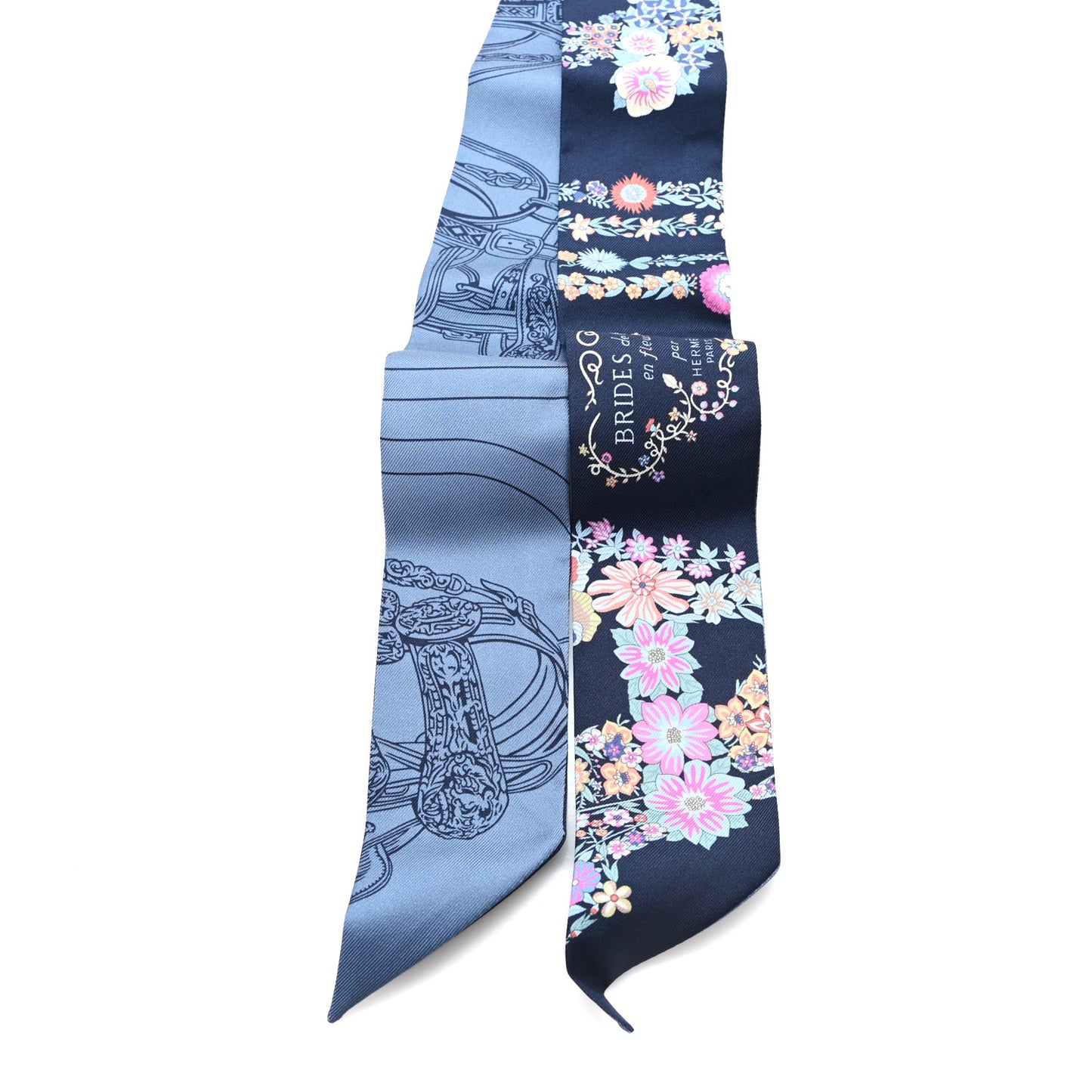 Silk Brides de Gala en Fleurs Twilly Marine Rose Bleu