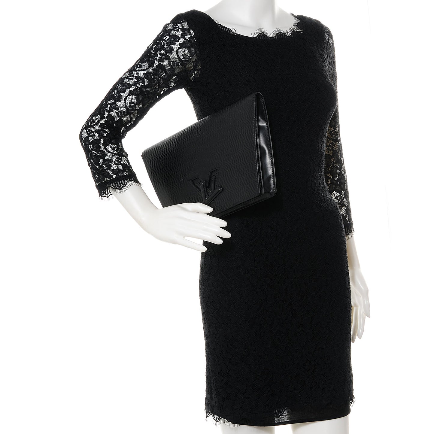 Epi Pochette Trapeze Clutch Black