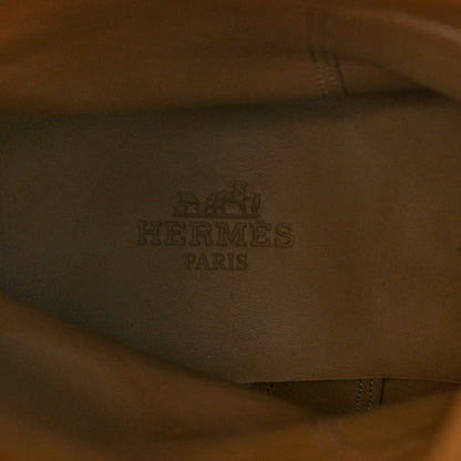 Hermes Coated Canvas Calfskin Barn Boots 37.5 Black 7 of 9