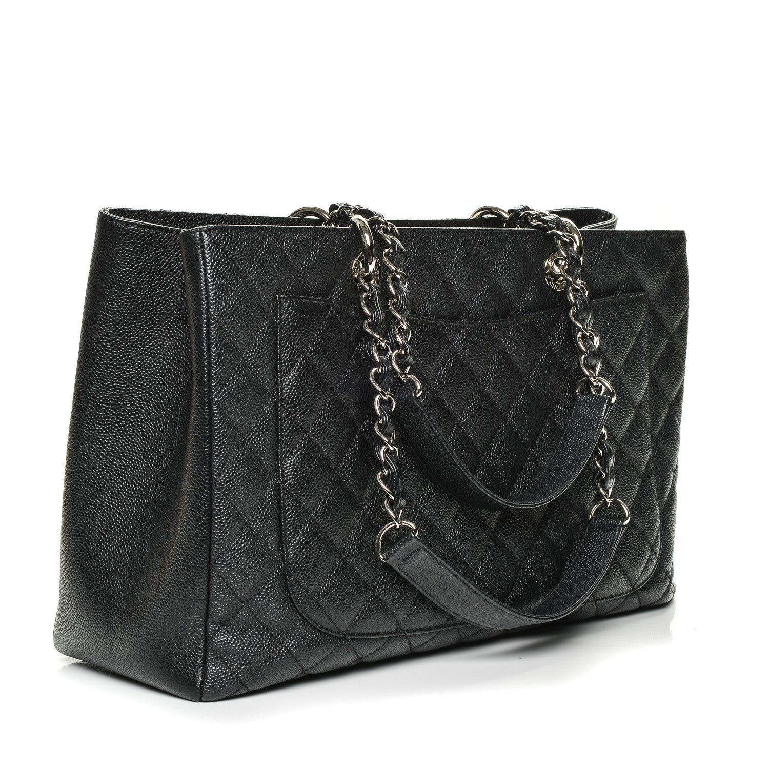Chanel Caviar Quilted XL Grand Shopping Tote GST Black 3 of 8