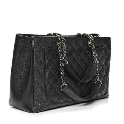 Chanel Caviar Quilted XL Grand Shopping Tote GST Black 3 of 8
