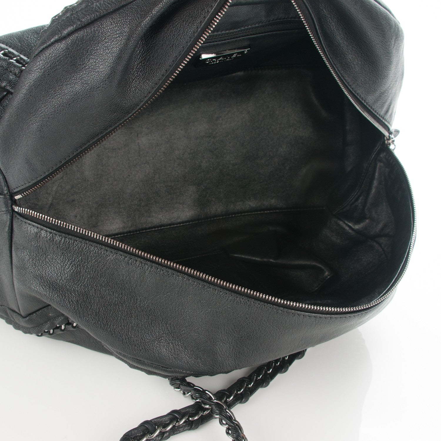 Chanel Deerskin Large Luxe Ligne Bowler Black 6 of 8