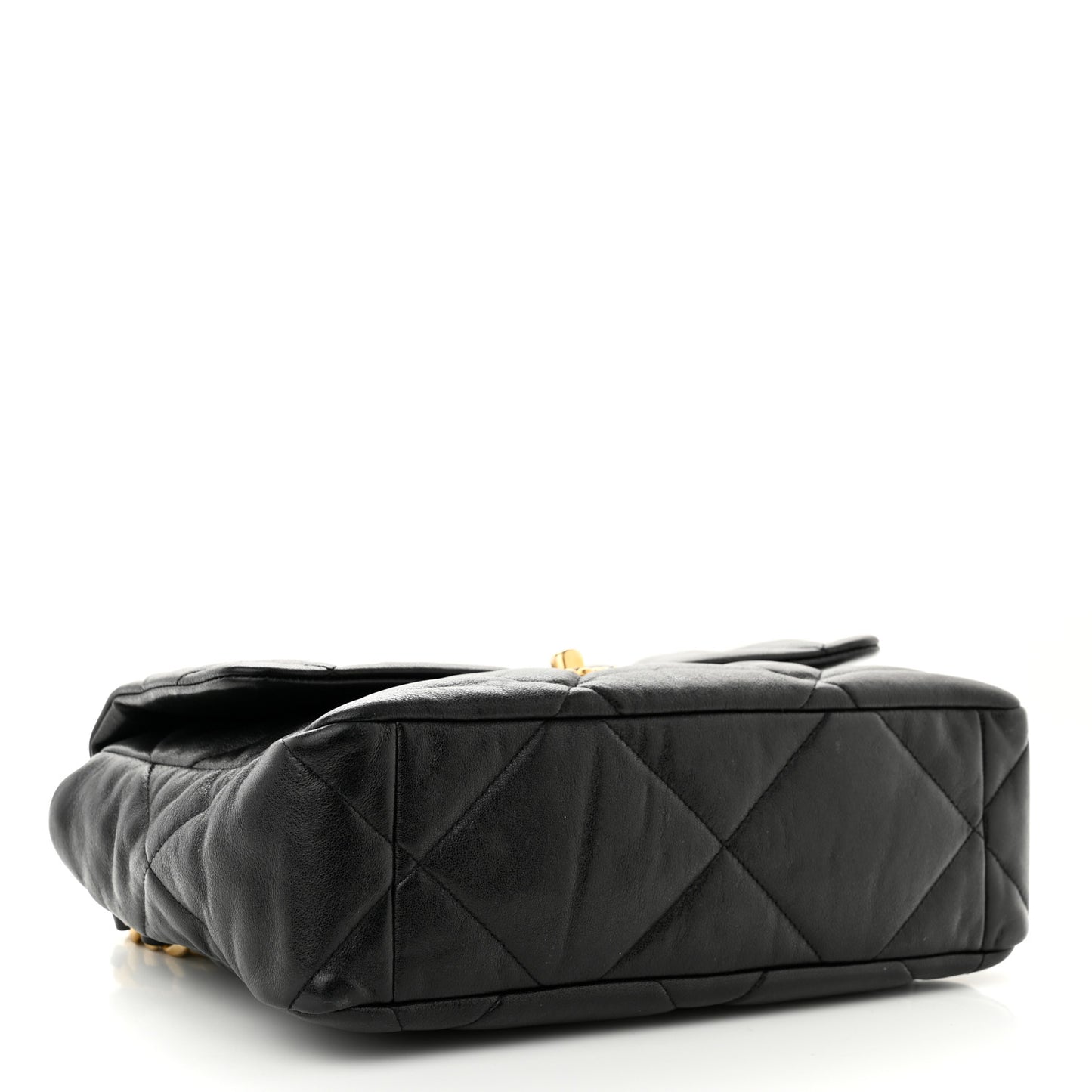 Lambskin Quilted Large Chanel 19 Flap Black