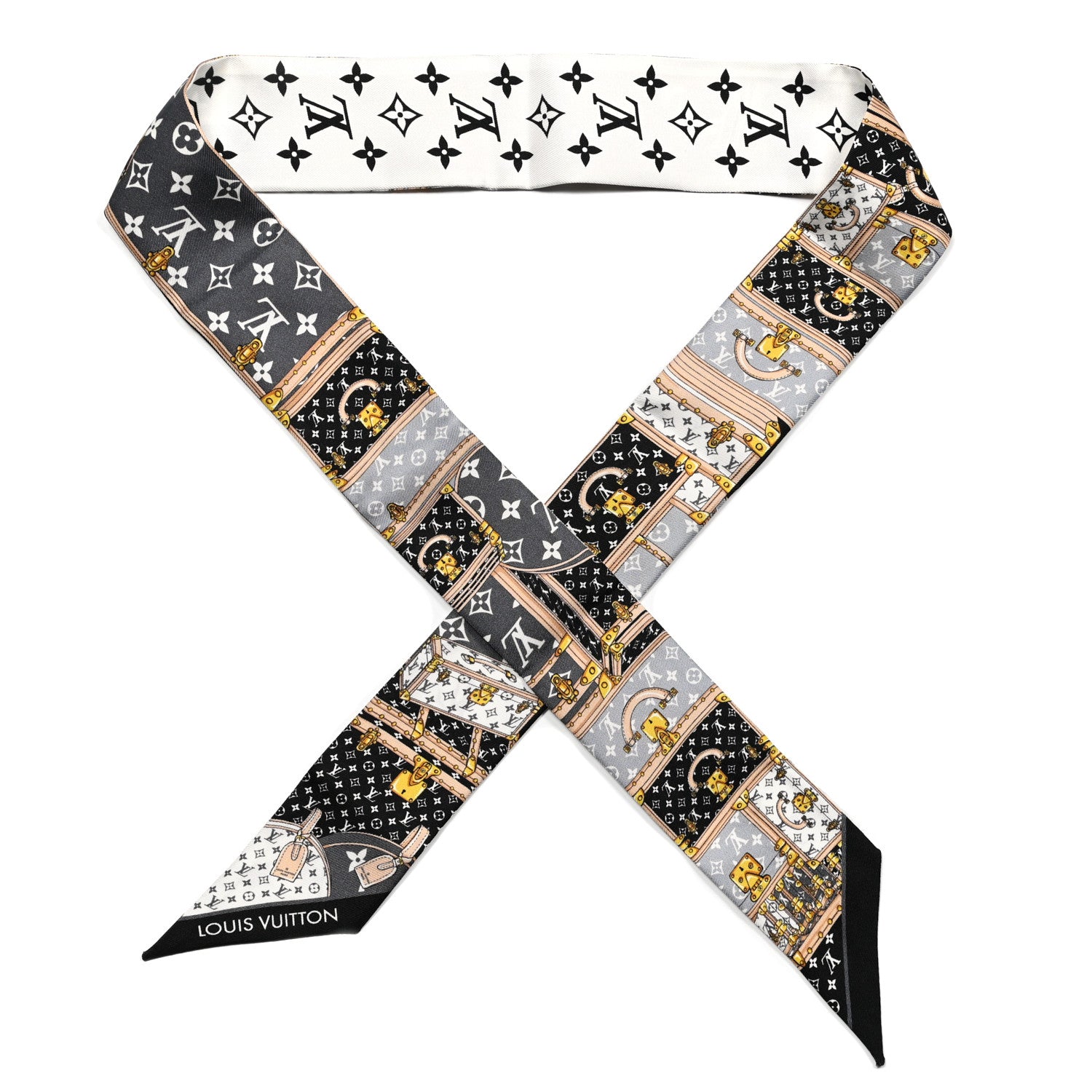 Louis Vuitton Silk Monogram Lets Go BB Bandeau Black 1 of 4