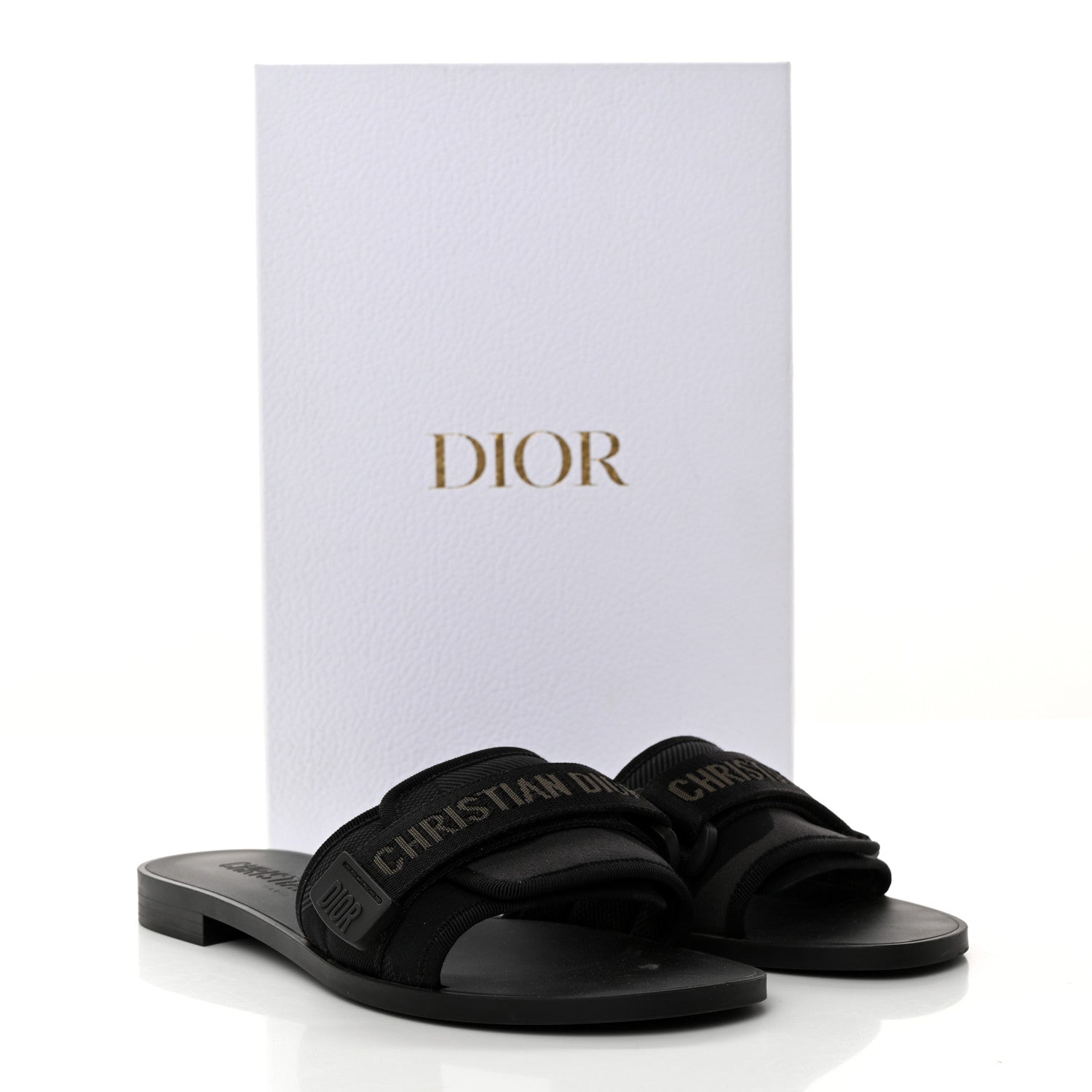 Christian Dior Technical Stretch Fabric Camouflage Dio(r)evolution Slide Sandals 38 Black Military 9 of 9