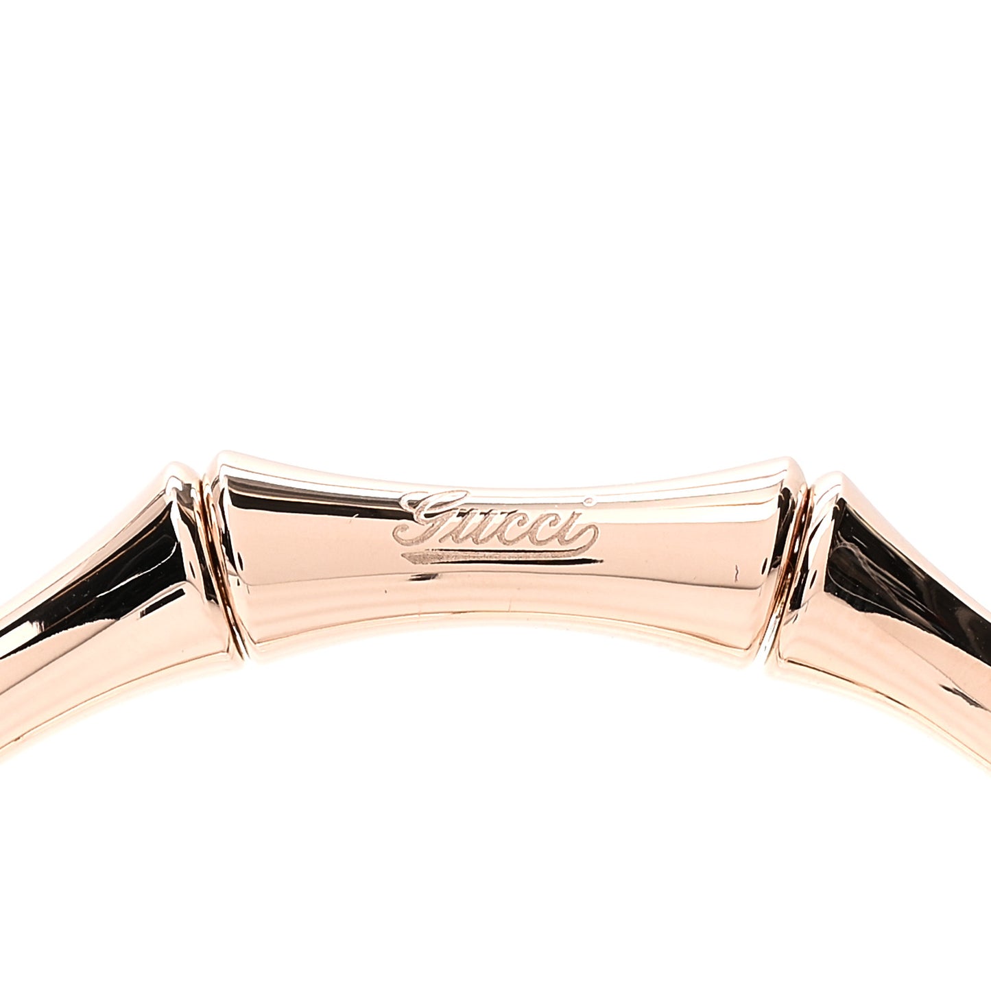 18K Rose Gold Medium Bamboo Spring Bracelet 17