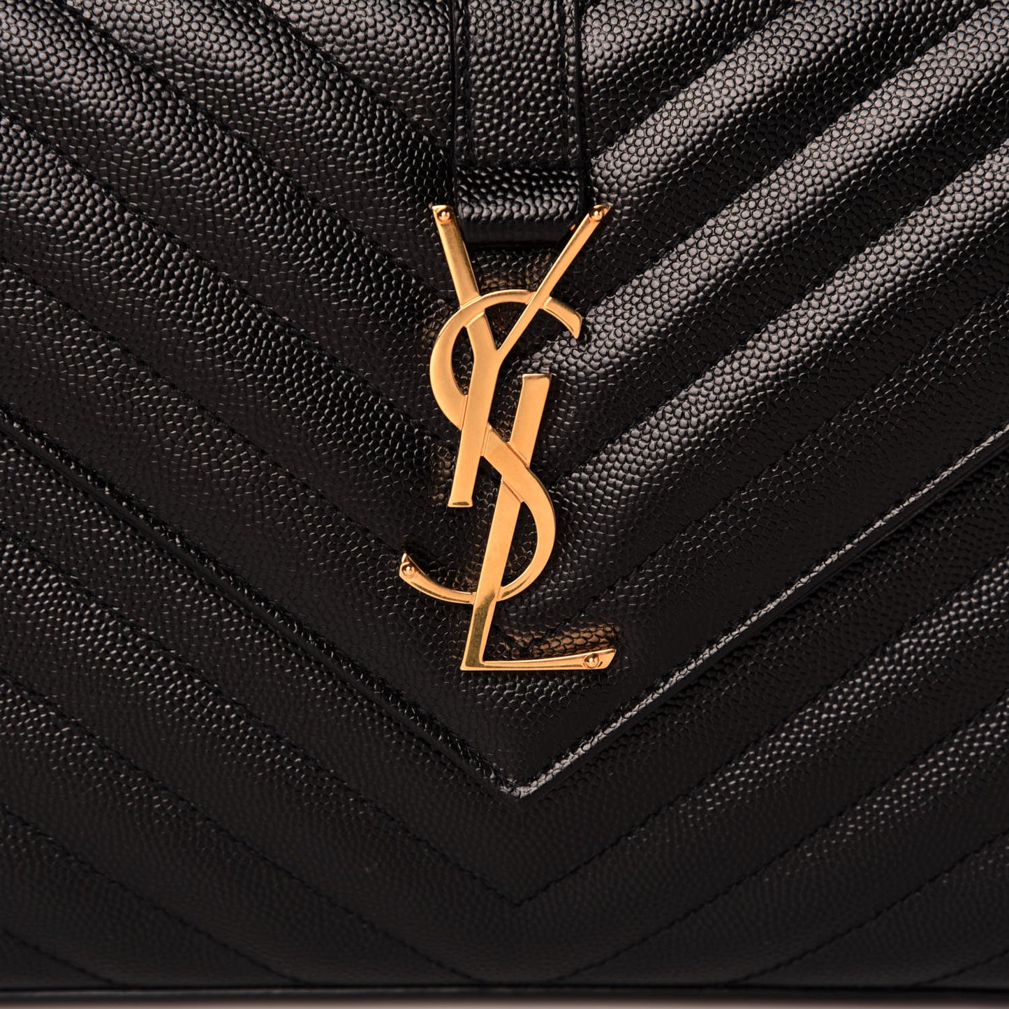 Grain De Poudre Matelasse Chevron Medium Monogram Satchel Black