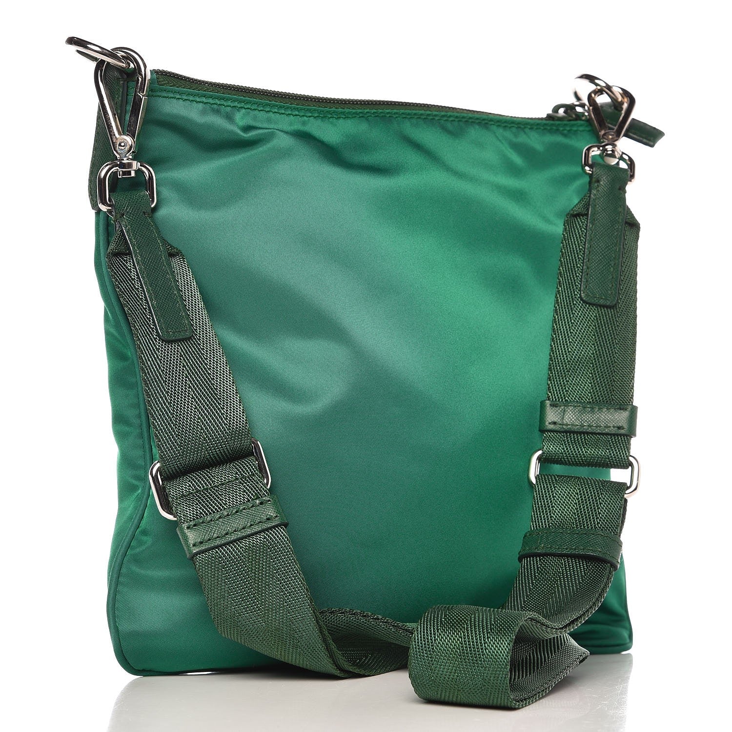 Prada Nylon Flat Messenger Bag Oleandro 3 of 8