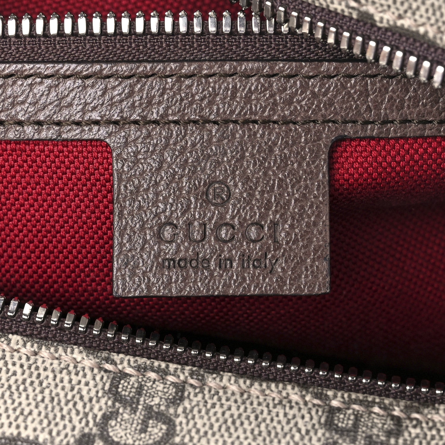 Gucci GG Supreme Monogram Textured Calfskin Square Messenger Bag Beige Ebony New Acero 6 of 10