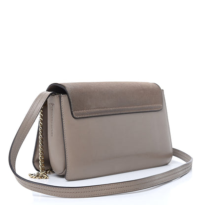 Chloe Suede Calfskin Small Faye Shoulder Bag Motty Grey 3 of 18