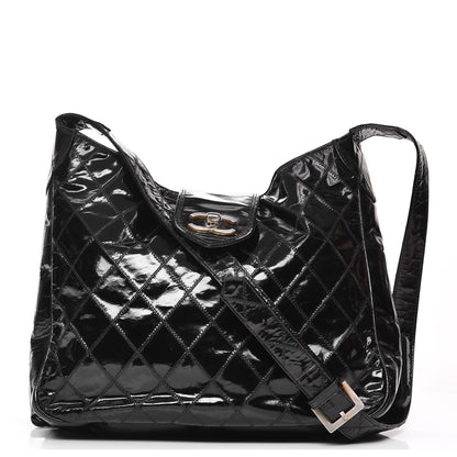 Chanel Patent Quilted CC Shoulder Bag Black 1 of 17