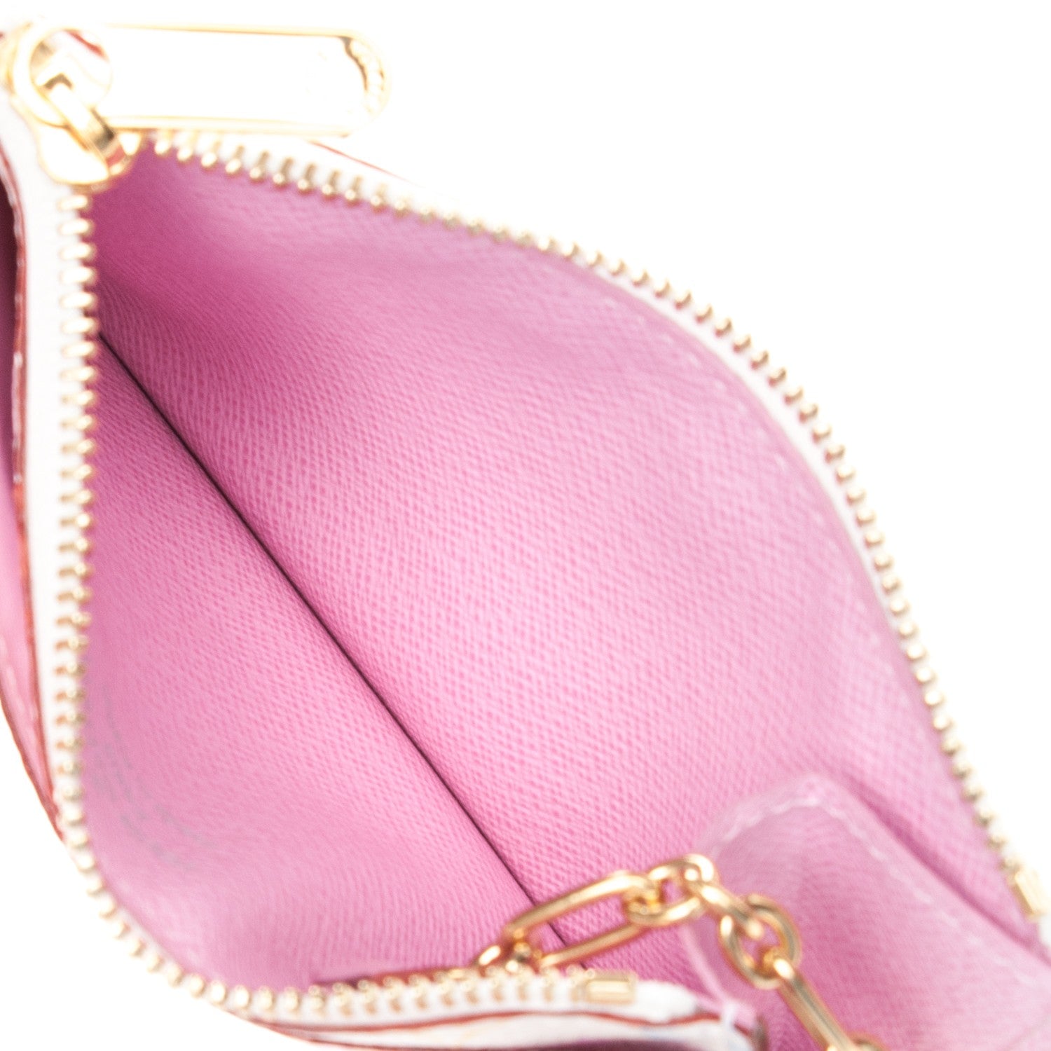 Louis Vuitton Monogram Multicolor Key Pouch White Litchi 5 of 7