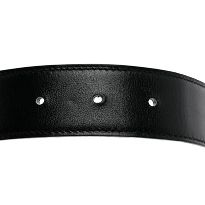 Hermes Box Togo 32mm H Belt 90 36 Black Chocolate 6 of 10
