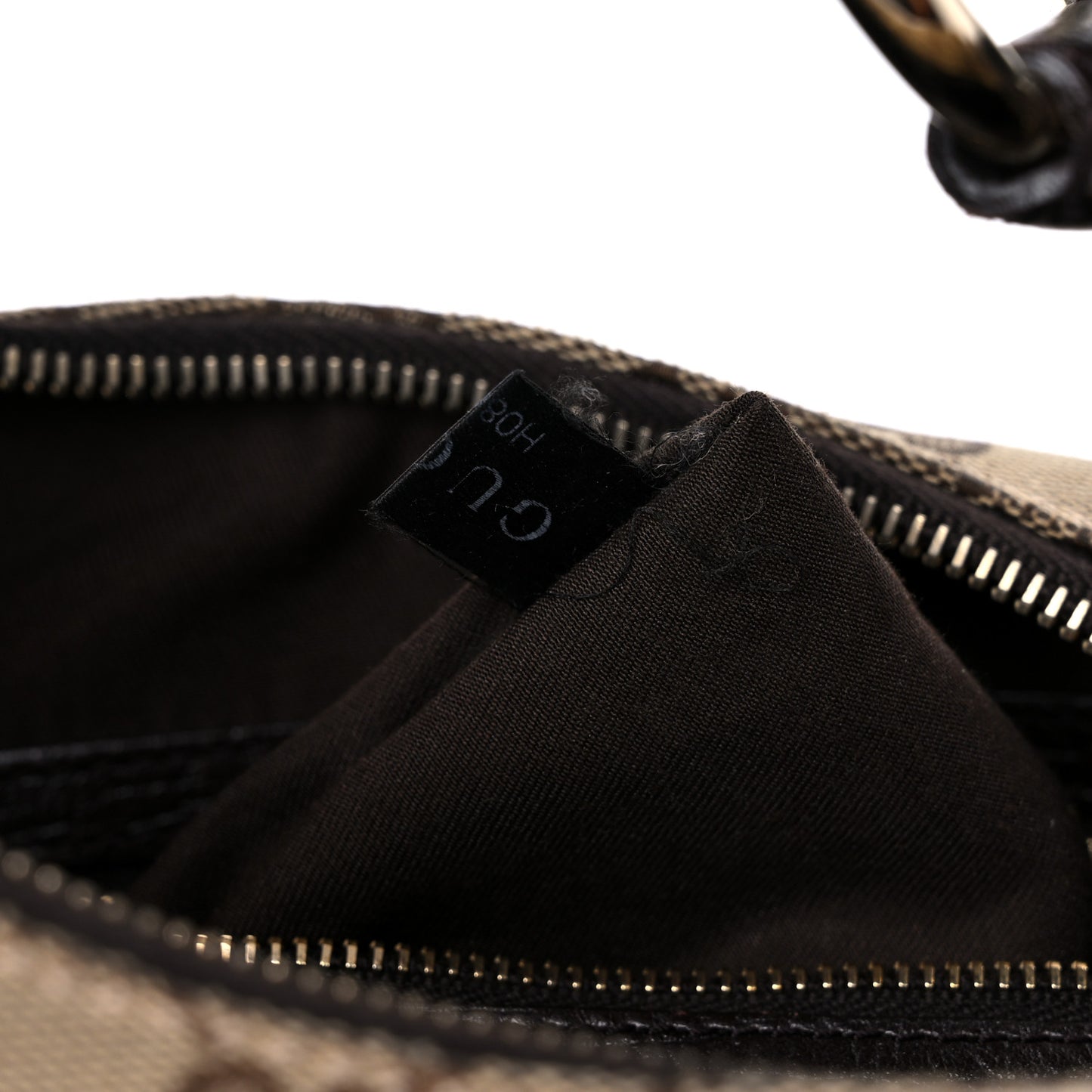 Monogram Medium Horsebit Chain Hobo Dark Brown