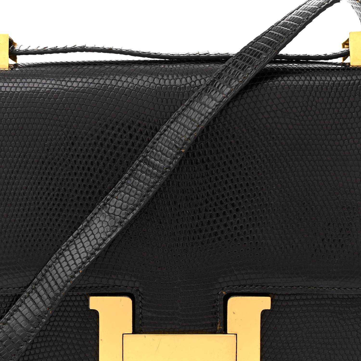 Hermes Lizard Constance 24 Black 7 of 19