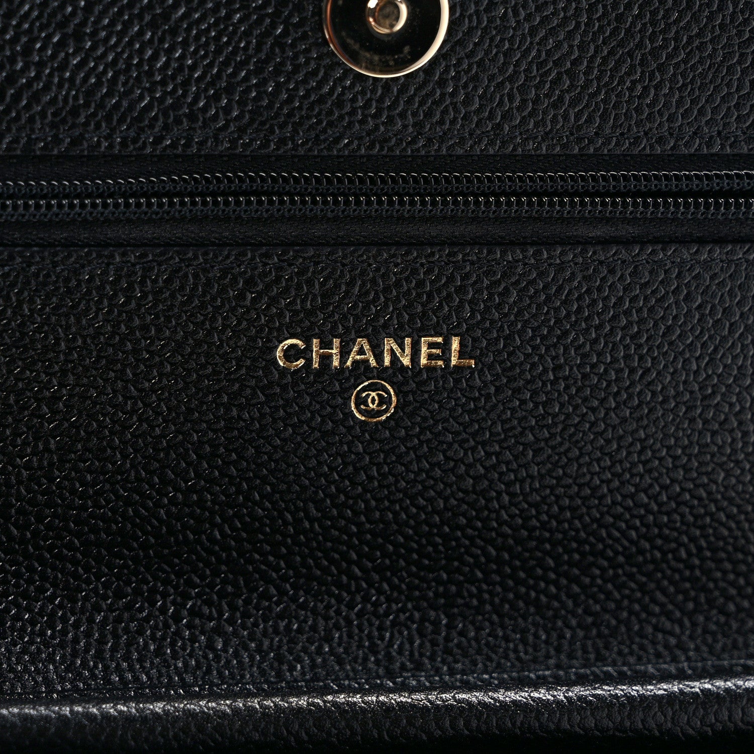 Chanel Caviar Quilted Chain CC Wallet On Chain WOC Black 6 of 11