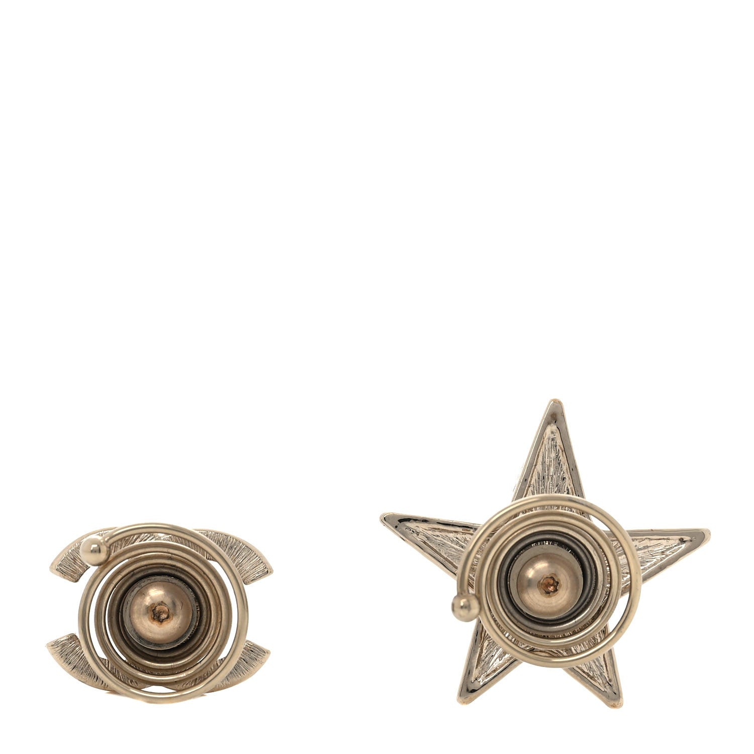 Chanel Crystal CC Star Hair Accessory Set Gold 3 of 6