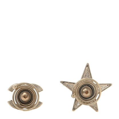 Chanel Crystal CC Star Hair Accessory Set Gold 3 of 6