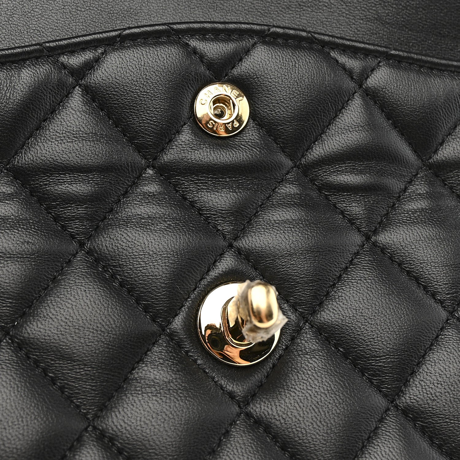 Chanel Lambskin Quilted Medium Double Flap Black 11 of 14