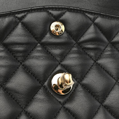 Chanel Lambskin Quilted Medium Double Flap Black 11 of 14