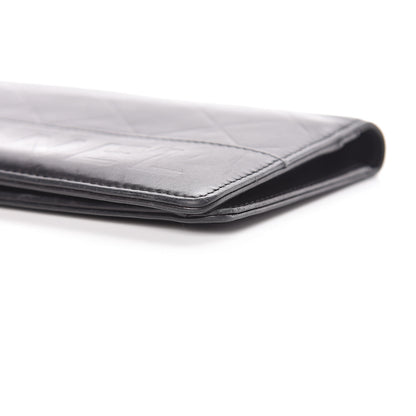 Chanel Lambskin Embossed Logo Yen Wallet Black 15 of 15