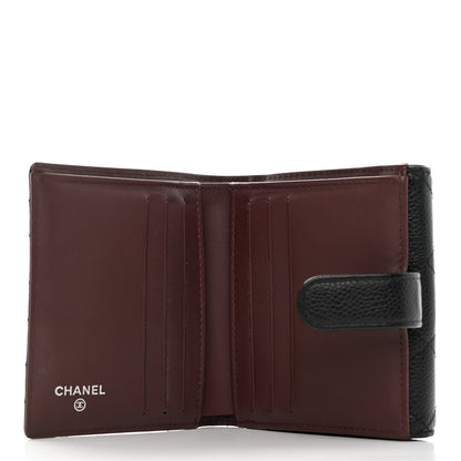 Chanel Caviar Quilted Compact French Flap Wallet Black 5 of 11