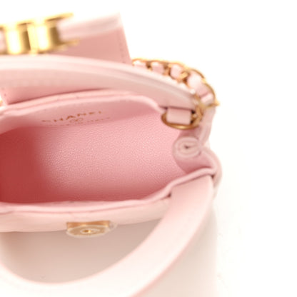 Chanel Shiny Lambskin Quilted Mini Kelly Bag Charm Light Pink 5 of 8